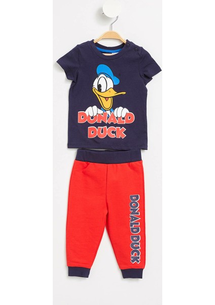Erkek Bebek Erkek Bebek Donald Duck Baskılı Lisanslı Alt Üst Set