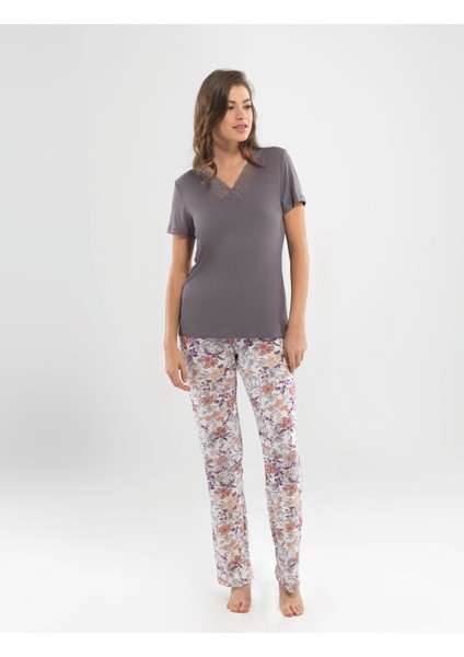 6773 Kadın Kısa Kollu Pijama Takımı