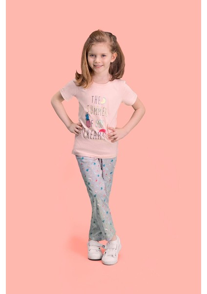The Summer İnci Pembe Kız Çocuk Pijama Takımı
