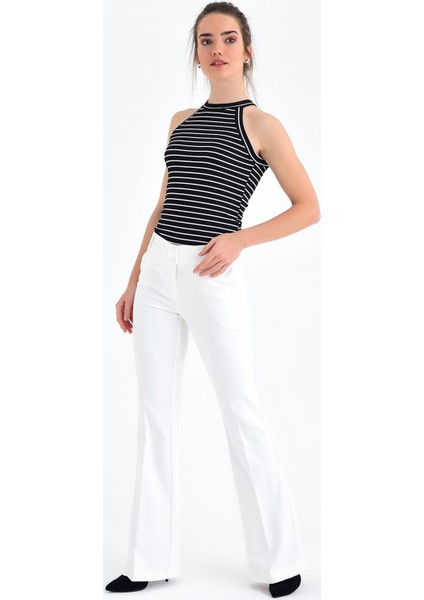2232 Krem Pantolon