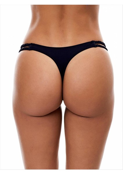 63050 Siyah String Bikini Altı