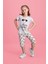 Mickey & Minnie Mouse Lisanslı Açık Gri Kız Çocuk Pijama Takımı 1