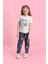 Mickey & Minnie Mouse Lisanslı Krem Kız Çocuk Pijama Takımı 1