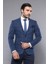 Ekose Lacivert Slim Fit Kışlık Ceket 1