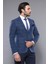 Ekose Lacivert Slim Fit Kışlık Ceket 3
