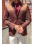 Penye Slim Fit Kahverengi Ceket 1