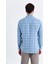 Erkek Kareli Slim Fit Mavi Gömlek 5