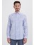 Erkek Desenli Slim Fit Mavi Gömlek 1