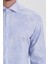 Erkek Desenli Slim Fit Mavi Gömlek 4