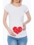 LuvmaBelly Maternity 2003_2004 Pamuklu Büyük Kalp Baskılı Hamile T-Shirt 1