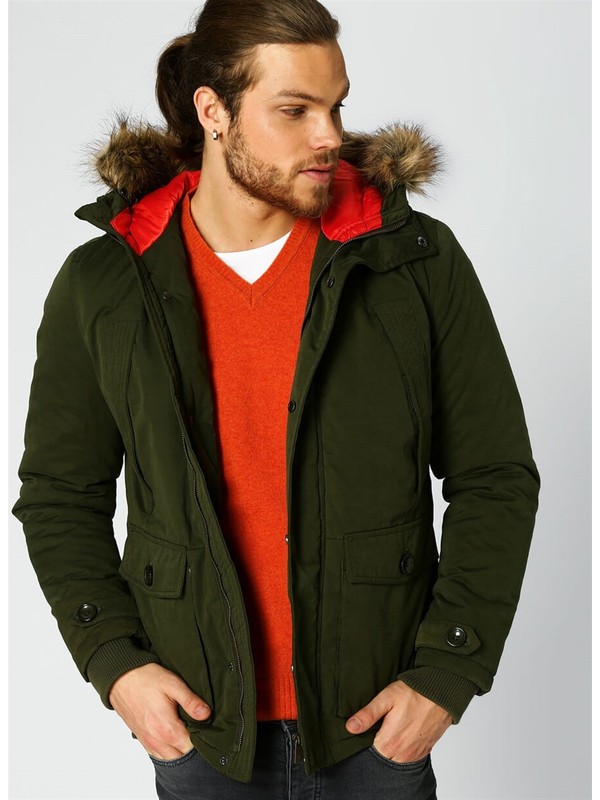 Suvari Haki Yesili Ince Erkek Mont Mn2008700134yh1 Suvari Online Shop