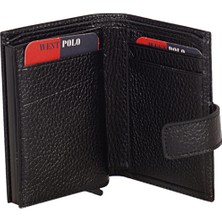 West Polo 5570 Erkek Mekanizmalı Cüzdan Siyah