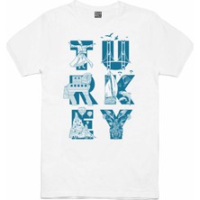 Rock&Roll Türkiye Harfler Beyaz Kısa Kollu T-Shirt