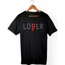 Muggkuppa Lover Loser Siyah T-Shirt