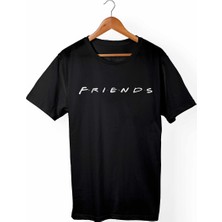 Muggkuppa Friends Unisex Ve Erkek Kesim Siyah T-Shirt