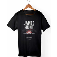 Muggkuppa James Hunt Formula F1 Unisex Ve Kadın Kesim Siyah T-Shirt