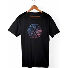 Muggkuppa Exo K-Pop Unisex Ve Kadın Kesim Siyah T-Shirt