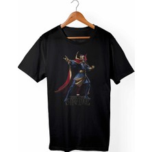 Muggkuppa Doctorstrange-Marvel Unisex Ve Kadın Kesim Siyah T-Shirt