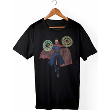 Muggkuppa Doctorstrange-Marvel Unisex Ve Erkek Kesim Siyah T-Shirt