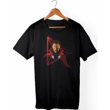 Muggkuppa Doctorstrange-Marvel Unisex Ve Kadın Kesim Siyah T-Shirt