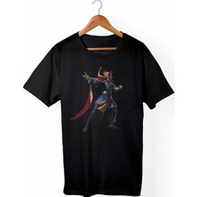 Muggkuppa Doctorstrange-Marvel Unisex Ve Kadın Kesim Siyah T-Shirt