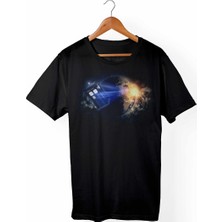 Muggkuppa Doctor Who Unisex Ve Kadın Kesim Siyah T-Shirt