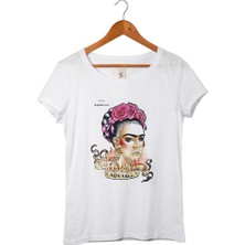 Muggkuppa Frida Kahlo Kadın Beyaz T-Shirt