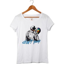 Muggkuppa Duft Punk Kadın Beyaz T-Shirt