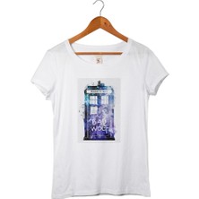 Muggkuppa Doctor Who Kadın Beyaz T-Shirt