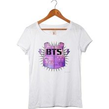 Muggkuppa K-Pop Bts Kadın Beyaz T-Shirt