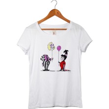 Muggkuppa Beettle Juice Kadın Beyaz T-Shirt