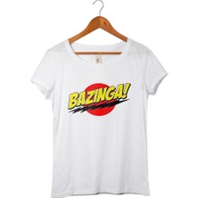 Muggkuppa The Big Bang Bazinga Kadın Beyaz T-Shirt