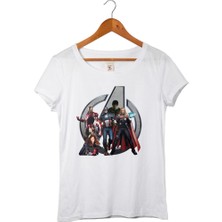 Muggkuppa The Avengers Kadın Beyaz T-Shirt