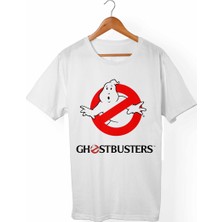 Muggkuppa Ghostbusters Unisex-Erkek Beyaz T-Shirt