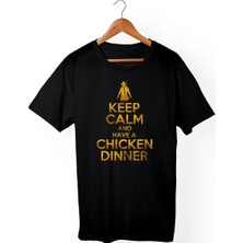 Muggkuppa Pubg Keep Calm Chicken Dinner Siyah T-Shirt
