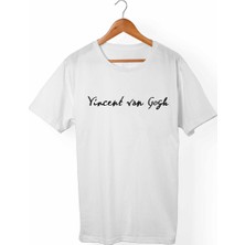 Muggkuppa Van Gogh Unisex-Erkek Beyaz T-Shirt