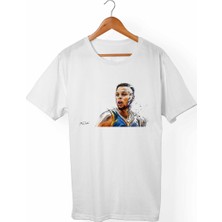 Muggkuppa Stephen Curry Unisex-Erkek Beyaz T-Shirt