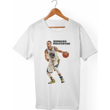 Muggkuppa Stephen Curry Unisex-Kadın Beyaz T-Shirt