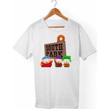 Muggkuppa Southpark Unisex-Kadın Beyaz T-Shirt