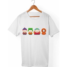 Muggkuppa Southpark Unisex-Kadın Beyaz T-Shirt