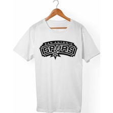 Muggkuppa San Antonio Spurs Unisex-Kadın Beyaz T-Shirt