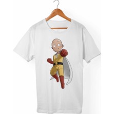 Muggkuppa One-Punch Man Unisex-Kadın Beyaz T-Shirt