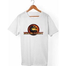 Muggkuppa Mortal Kombat Unisex-Kadın Beyaz T-Shirt