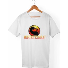 Muggkuppa Mortal Kombat Unisex-Kadın Beyaz T-Shirt