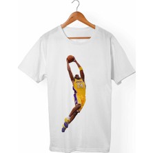 Muggkuppa Kobe Bryant Unisex-Erkek Beyaz T-Shirt