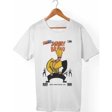 Muggkuppa Johnny Bravo Unisex-Kadın Beyaz T-Shirt