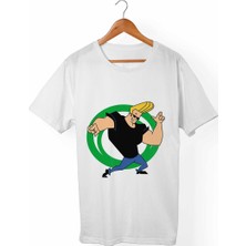 Muggkuppa Johnny Bravo Unisex-Erkek Beyaz T-Shirt