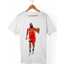 Muggkuppa James Harden Unisex-Kadın Beyaz T-Shirt