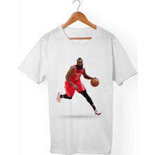 Muggkuppa James Harden Unisex-Kadın Beyaz T-Shirt