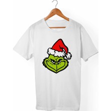 Muggkuppa Grinch Unisex-Erkek Beyaz T-Shirt